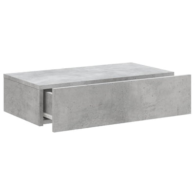TV-taso LED-valoilla betoninharmaa 60x35x15,5 cm