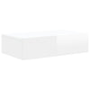 TV-taso LED-valoilla korkeakiilto valkoinen 60x35x15,5 cm