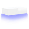 TV-taso LED-valoilla korkeakiilto valkoinen 60x35x15,5 cm