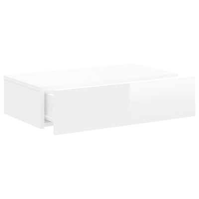 TV-taso LED-valoilla korkeakiilto valkoinen 60x35x15,5 cm