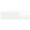 TV-taso LED-valoilla korkeakiilto valkoinen 60x35x15,5 cm