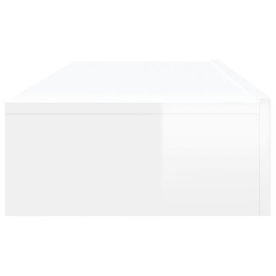 TV-tasot LED-valoilla 2 kpl korkeakiilto valk. 60x35x15,5 cm
