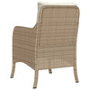 Puutarhatuolit pehmusteilla 2 kpl beige polyrottinki