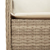 Puutarhatuolit pehmusteilla 2 kpl beige polyrottinki