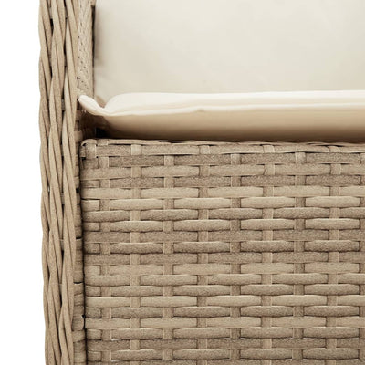 Puutarhatuolit pehmusteilla 2 kpl beige polyrottinki