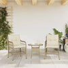 Puutarhatuolit pehmusteilla 2 kpl beige polyrottinki