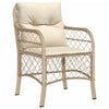 Puutarhatuolit pehmusteilla 2 kpl beige polyrottinki