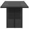 Musta puutarhapöytä lasipöytälevy Ghimilier 190x80x74cm (polyrottinki)