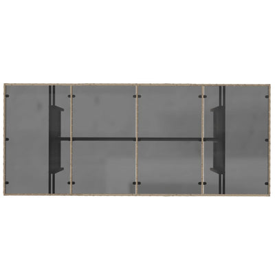 Beige puutarhapöytä Ghimilier 190x80x74cm (lasipöytälevy polyrottinki)