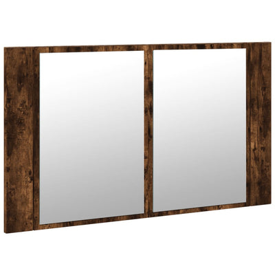 Kylpyhuoneen LED peilikaappi savutammi 80x12x45 cm akryyli