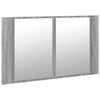 Kylpyhuoneen LED peilikaappi harmaa Sonoma 80x12x45 cm akryyli