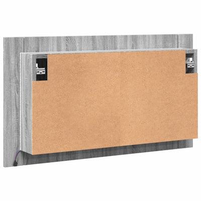 Kylpyhuoneen LED peilikaappi harmaa Sonoma 80x12x45 cm akryyli