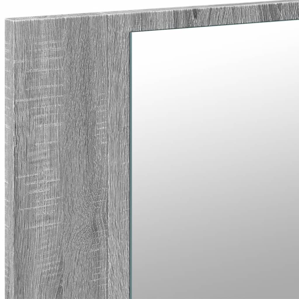 Harmaa kylpyhuoneen led peilikaappi Iordana 80x12x45cm (sonoma akryyli)