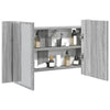Kylpyhuoneen LED peilikaappi harmaa Sonoma 80x12x45 cm akryyli