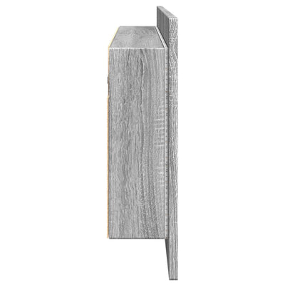 Kylpyhuoneen LED peilikaappi harmaa Sonoma 100x12x45 cm