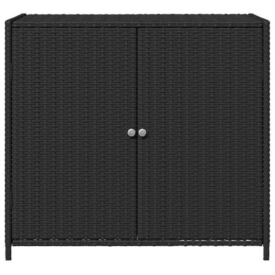 Musta puutarhan säilytyskaappi Chioveanu 83x45x76cm (polyrottinki)