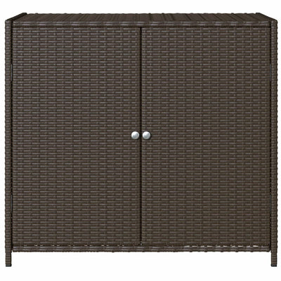 Puutarhan säilytyskaappi ruskea 83x45x76 cm polyrottinki