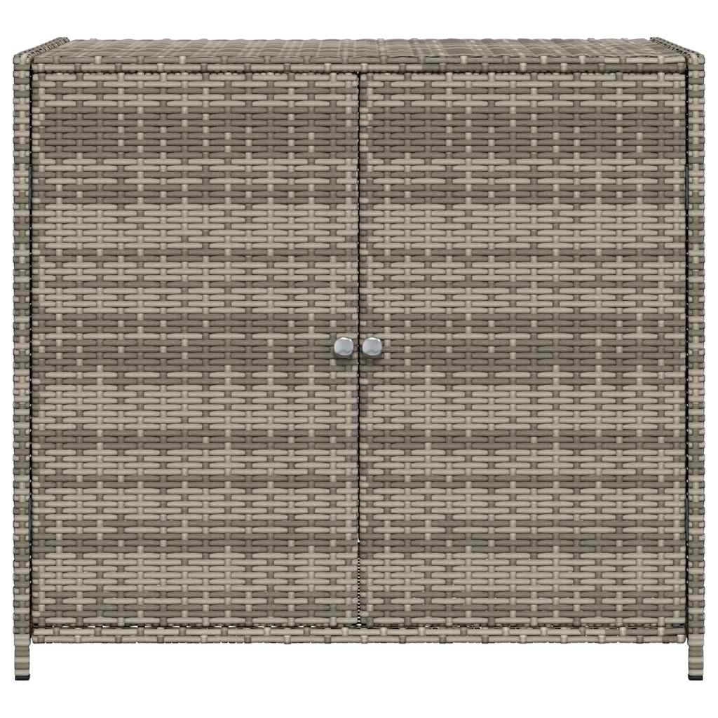 Harmaa puutarhan säilytyskaappi Chioveanu 83x45x76cm (polyrottinki)