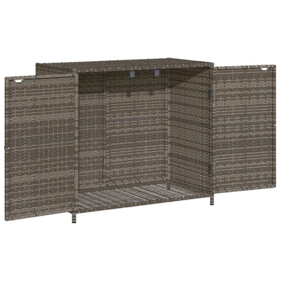 Puutarhan säilytyskaappi harmaa 83x45x76 cm polyrottinki