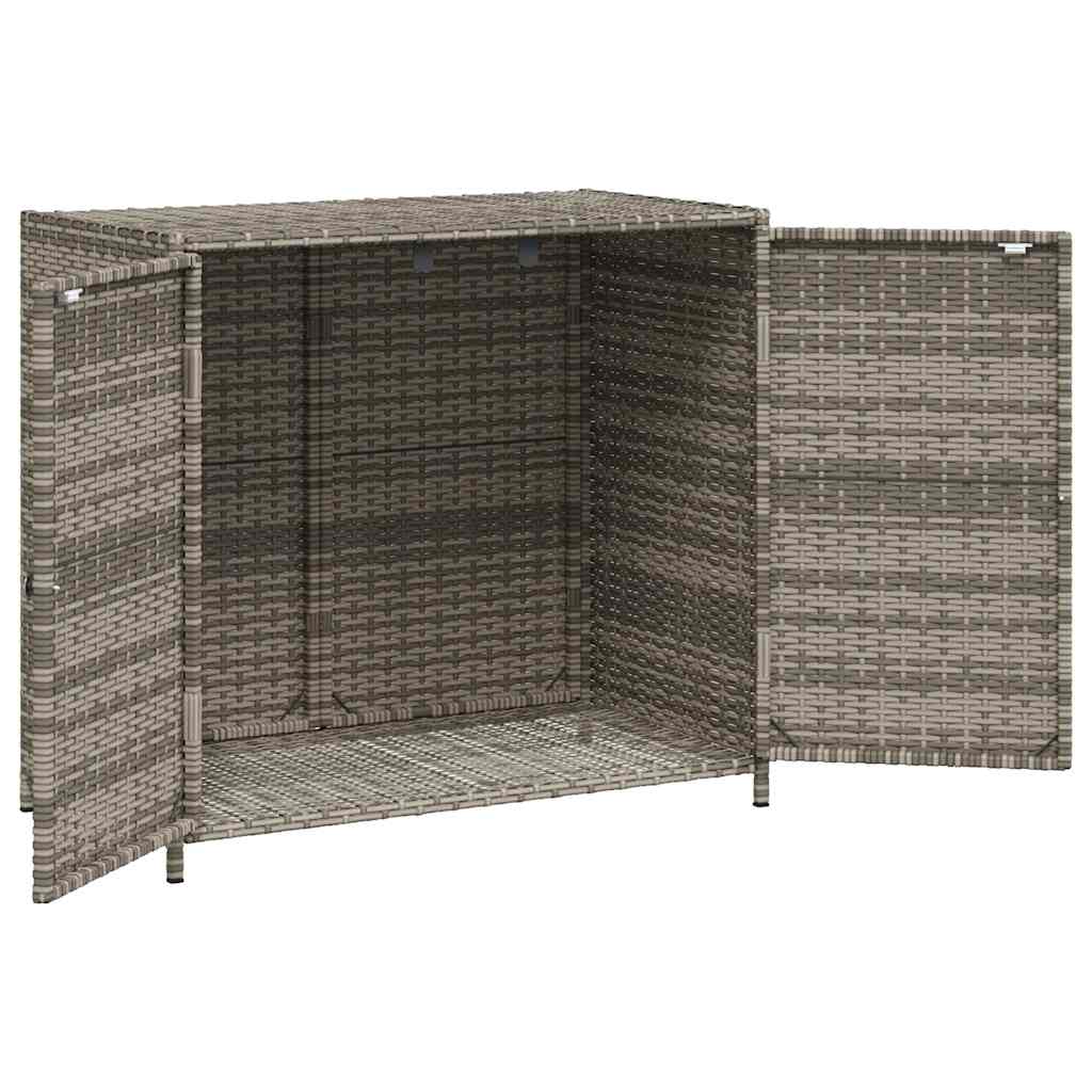 Harmaa puutarhan säilytyskaappi Chioveanu 83x45x76cm (polyrottinki)