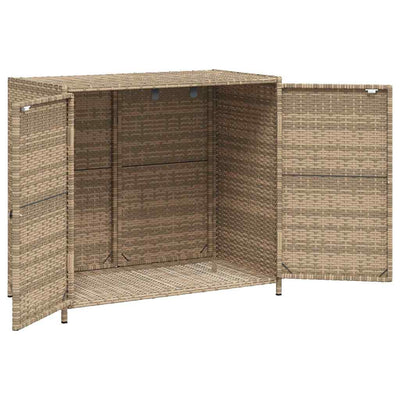 Beige puutarhan säilytyskaappi Chioveanu 83x45x76cm (polyrottinki)