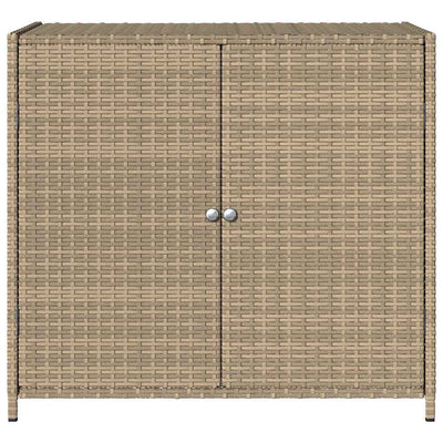 Beige puutarhan säilytyskaappi Chioveanu 83x45x76cm (polyrottinki)