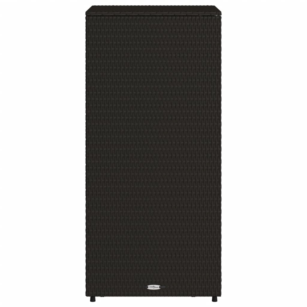 Musta puutarhan säilytyskaappi Alecsandrina 50x55x115cm (polyrottinki)
