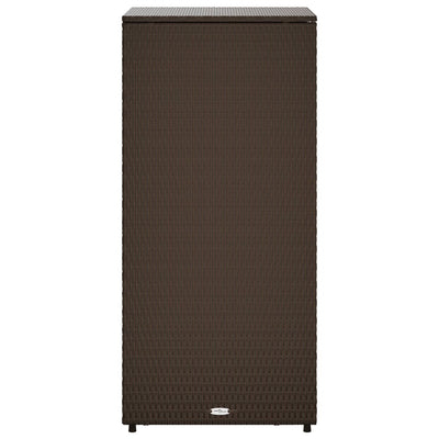 Puutarhan säilytyskaappi ruskea 50x55x115 cm polyrottinki