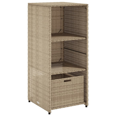Puutarhan säilytyskaappi beige 50x55x115 cm polyrottinki