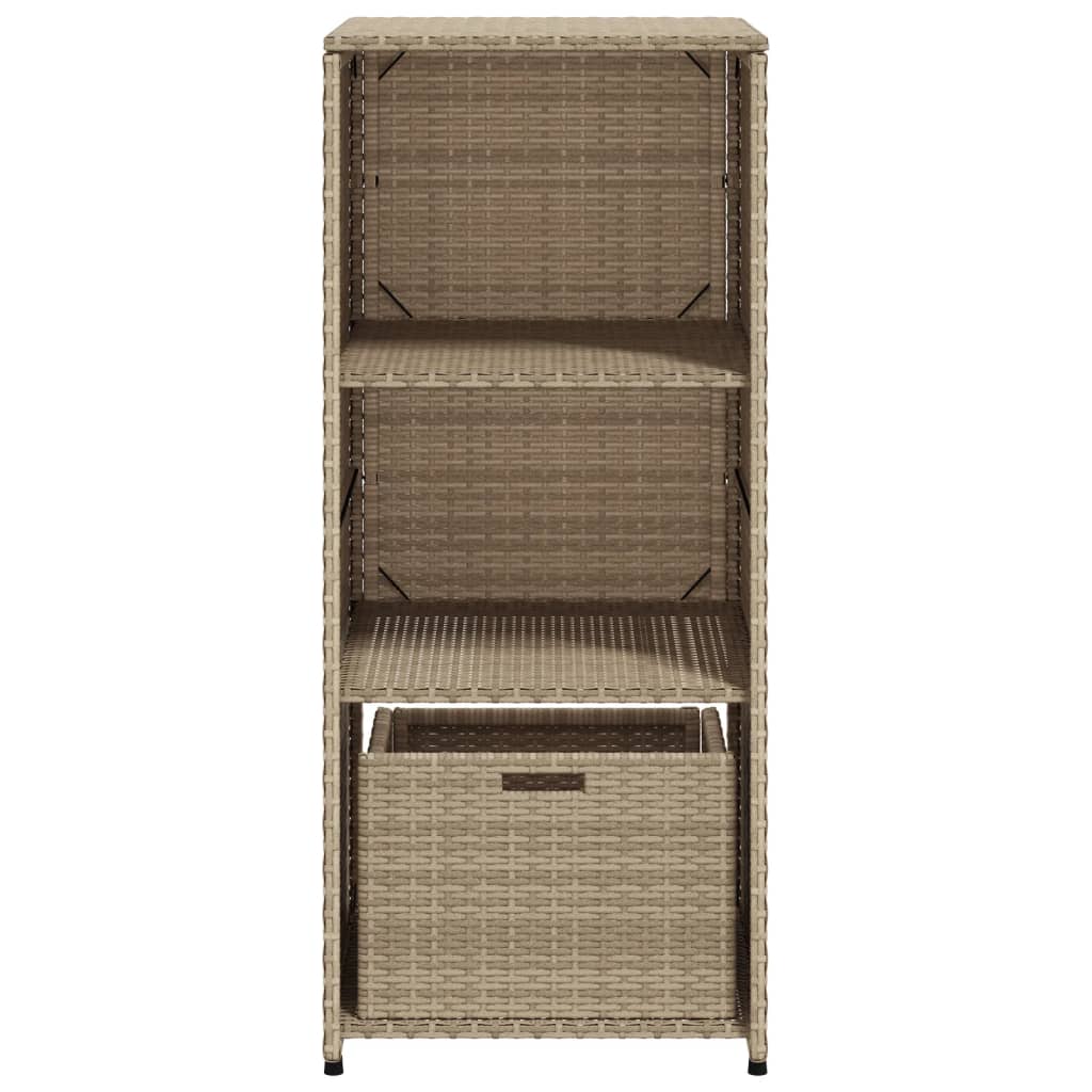 Beige puutarhan säilytyskaappi Alecsandrina 50x55x115cm (polyrottinki)