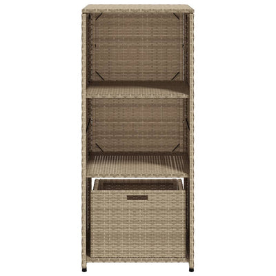 Puutarhan säilytyskaappi beige 50x55x115 cm polyrottinki