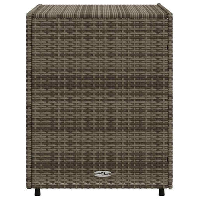 Harmaa puutarhan säilytyskaappi Rufino 55x59x69cm (polyrottinki)