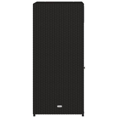 Puutarhan säilytyskaappi musta 55x55x111 cm polyrottinki