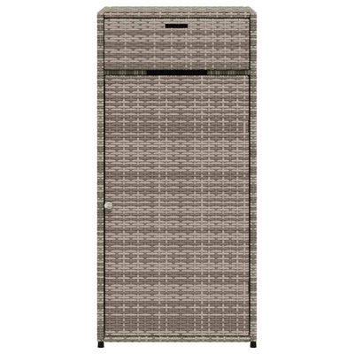 Harmaa puutarhan säilytyskaappi Calhoun 55x55x111cm (polyrottinki)