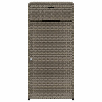 Puutarhan säilytyskaappi harmaa 55x55x111 cm polyrottinki