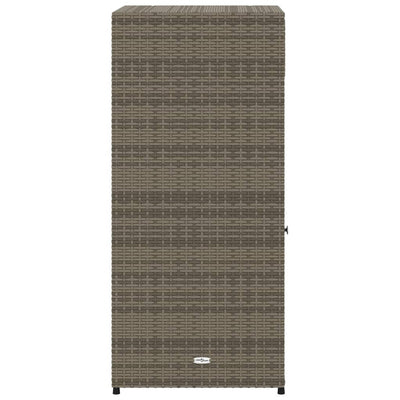 Puutarhan säilytyskaappi harmaa 55x55x111 cm polyrottinki