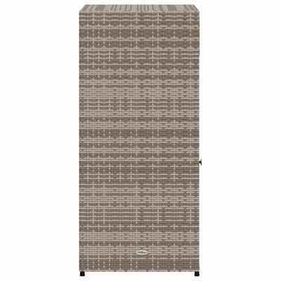 Harmaa puutarhan säilytyskaappi Calhoun 55x55x111cm (polyrottinki)