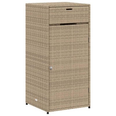 Puutarhan säilytyskaappi beige 55x55x111 cm polyrottinki