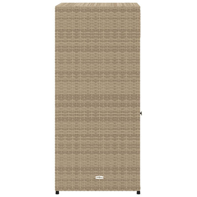 Puutarhan säilytyskaappi beige 55x55x111 cm polyrottinki