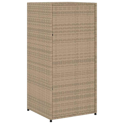 Beige puutarhan säilytyskaappi Calhoun 55x55x111cm (polyrottinki)