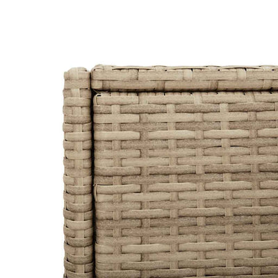 Beige puutarhan säilytyskaappi Calhoun 55x55x111cm (polyrottinki)