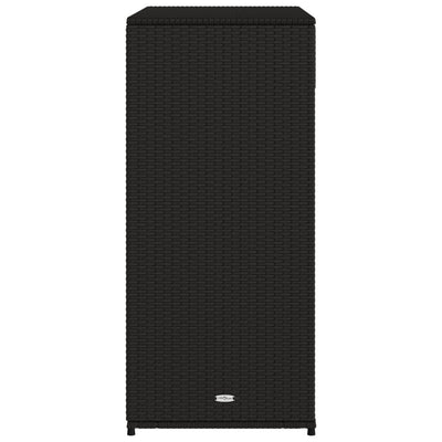 Puutarhan säilytyskaappi musta 105x55x113 cm polyrottinki