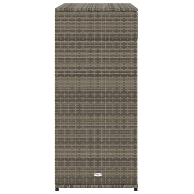 Puutarhan säilytyskaappi harmaa 105x55x113 cm polyrottinki