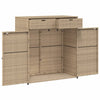 Puutarhan säilytyskaappi beige 105x55x113 cm polyrottinki