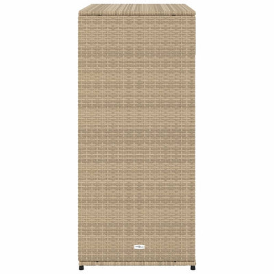 Puutarhan säilytyskaappi beige 105x55x113 cm polyrottinki
