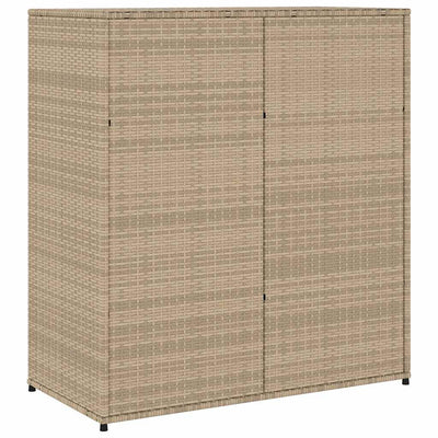 Beige puutarhan säilytyskaappi Calhoun 105x55x113cm (polyrottinki)