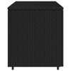 Musta puutarhan säilytyskaappi Shaniece 110x55x60,5cm (polyrottinki)