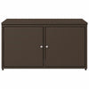 Ruskea puutarhan säilytyskaappi Shaniece 110x55x60,5cm (polyrottinki)