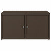 Ruskea puutarhan säilytyskaappi Shaniece 110x55x60,5cm (polyrottinki)