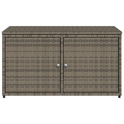 Puutarhan säilytyskaappi harmaa 110x55x60,5 cm polyrottinki